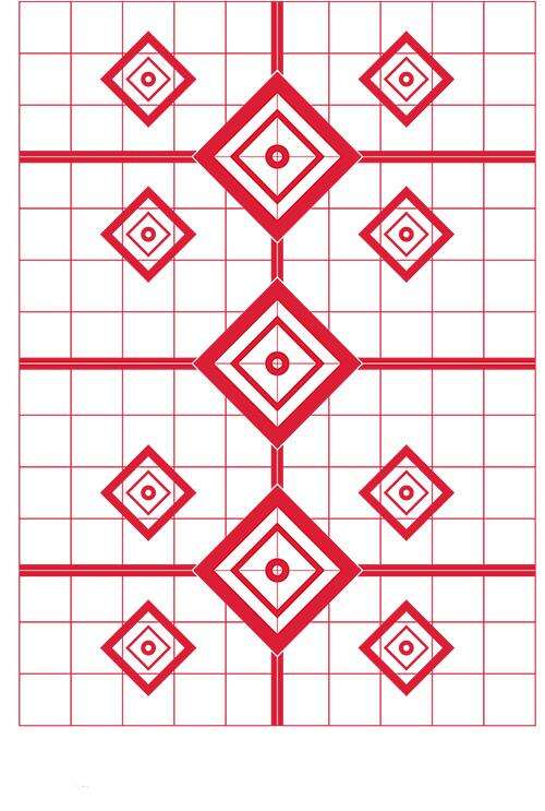 Targets Pro Shot Products Ready Series 200 YARD RIFLE SIGHT IN TARGET 23" X 35"  5 PACK  (RED)